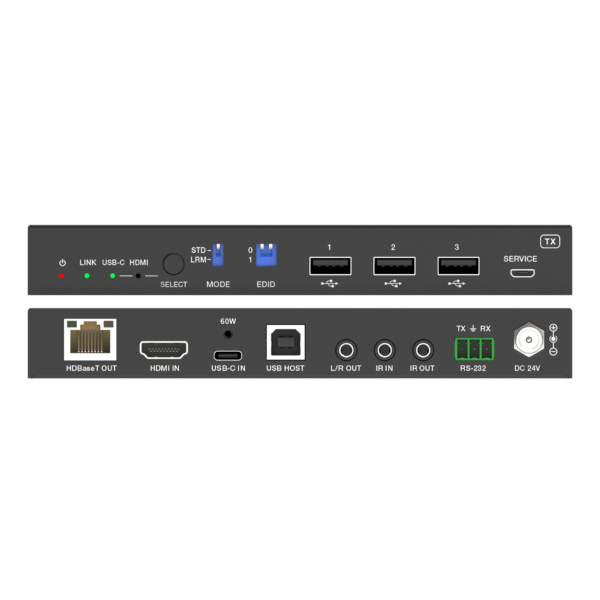 100m USBC HDMI Auto-switching HDBaseT Extender with 60w Laptop Charging - Image 4